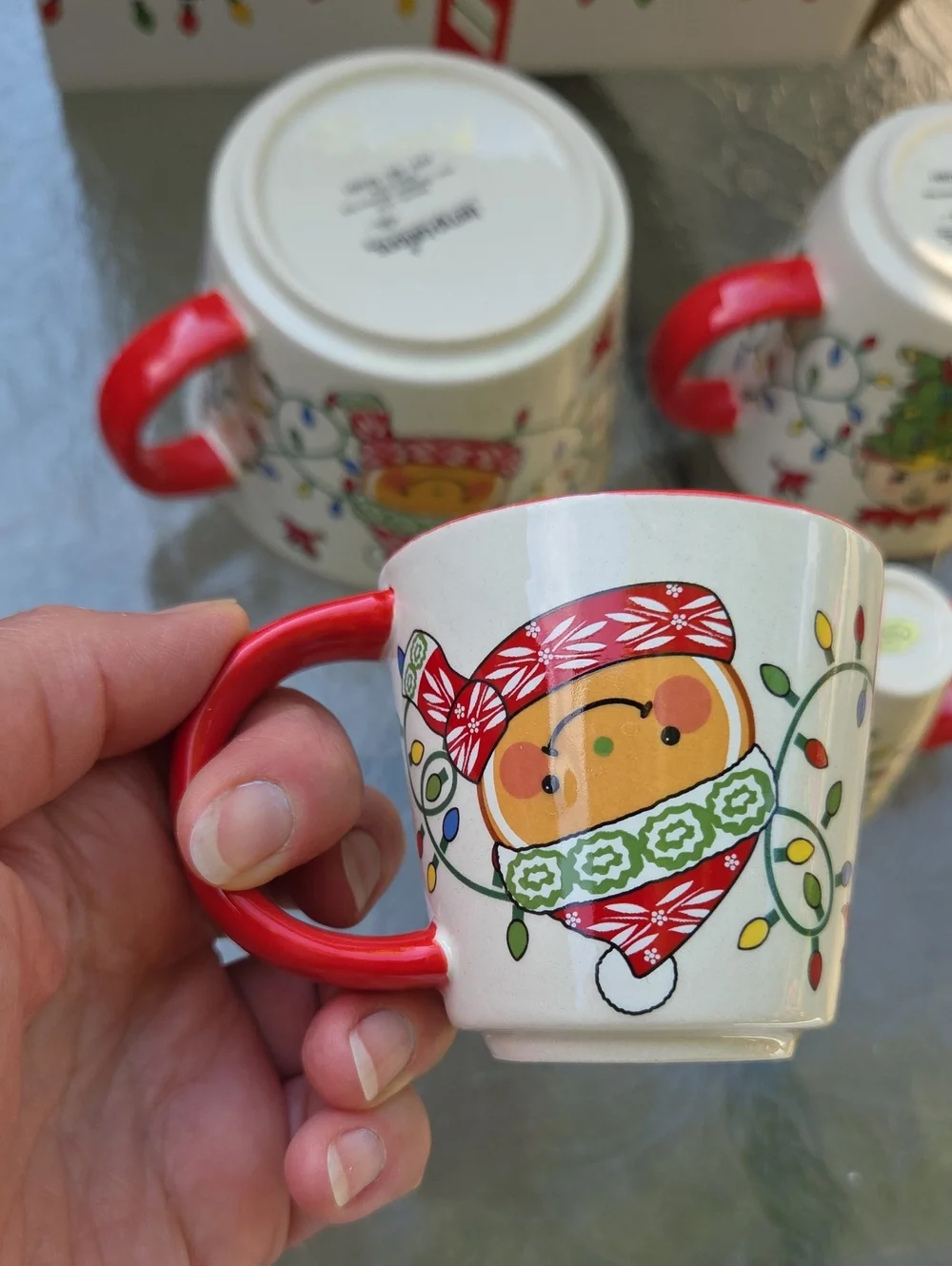 Temp-tations by Tara Christmas Character Mug Set of 4 Gift Box Santa Snowman New